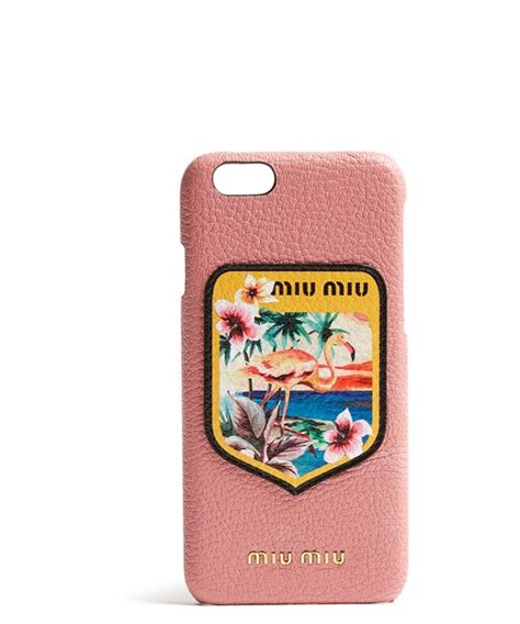 miu miu iphone 6 plus case|MIU MIU Flamingo Badge iPhone 6 Plus cover case .